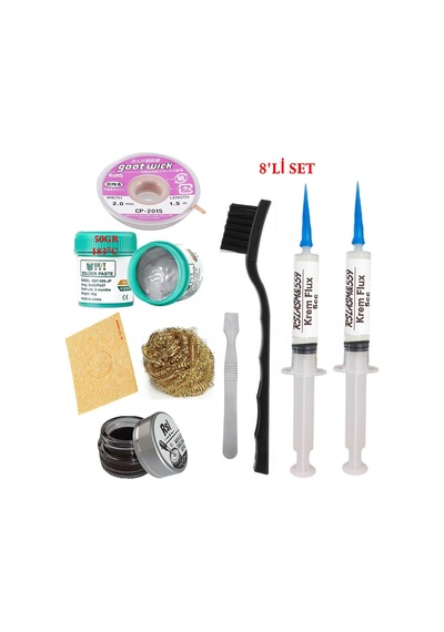 Best Krem Lehim 183 C 50gr Havya Uc Temizleyici Flux Lehim Toplama Cp-2015 Lehim Emme Teli Spatula Seti Tk03