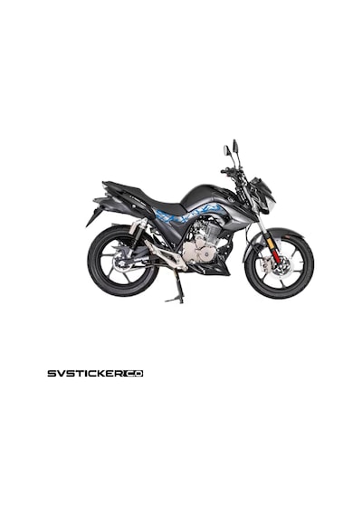 Mondial Drift L 125 Orta Şase Yıldırım Sticker Deseni Şimşek Mavi