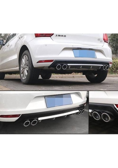 Vw Polo Difüzör Arka Tampon Eki Difizör 4 Egzozlu 2009 - 2018
