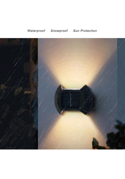 Solar Duvar Lambası, 8 Led Solar Duvar Lambası Bahçe İçin