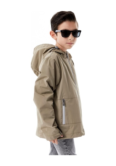 Benitto Kids Erkek Çocuk Kapüşonlu Mevsimlik Yağmurluk 51366 Kahve