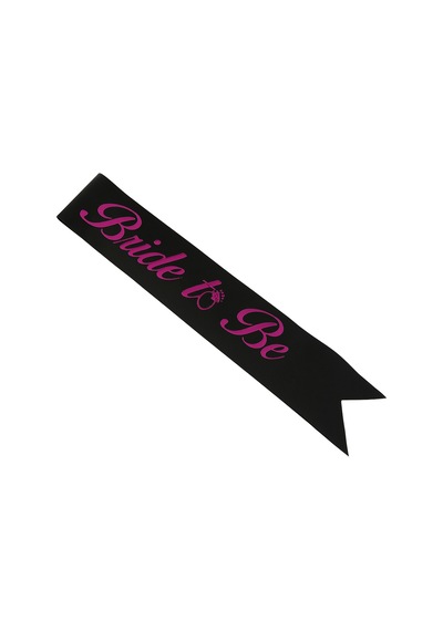 Bride To Be Bekarlığa Veda Kuşak Siyah Saten Üstüne Fuşya Pembe Renkli Parti Kuşağı Diğer