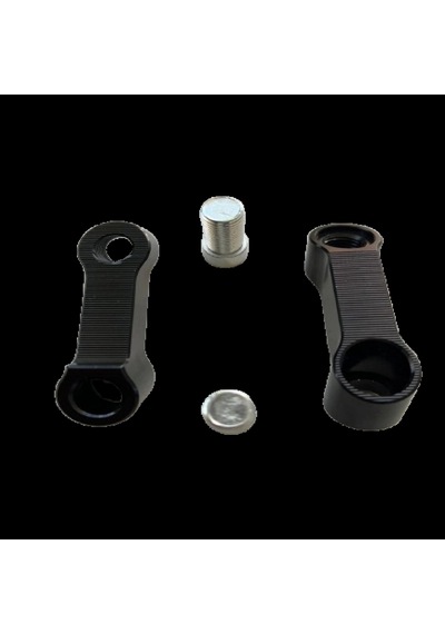Üniversal Ayna Uzatma Genişletme Aparatı Siyah 8mm Düz Diş