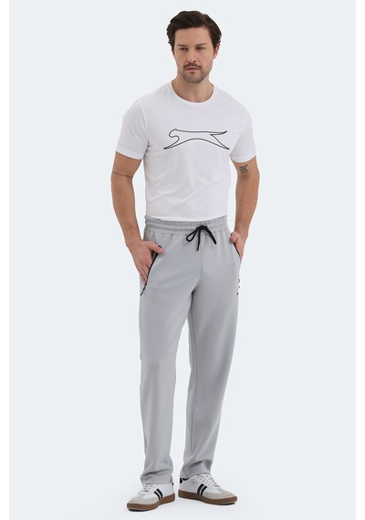 Slazenger Kıngstor I Erkek Fermuar Cepli Gri Eşofman Altı Gri