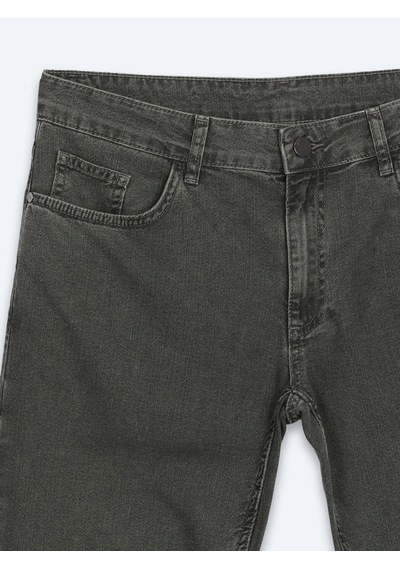 Kip Haki Regular Fit Denim %100 Pamuk Pantolon