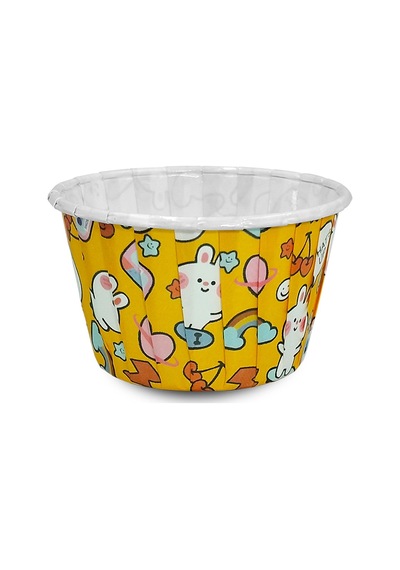 Kafem Muffin Kek Kapsülü Sarı Tavşan Desenli 50li X 5 Paket - K20 Sarı