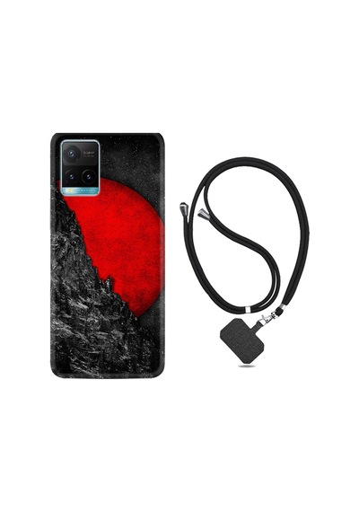 Vivo Y32 Kılıf Boyun Askılı Kırmızı Gezegen 1713