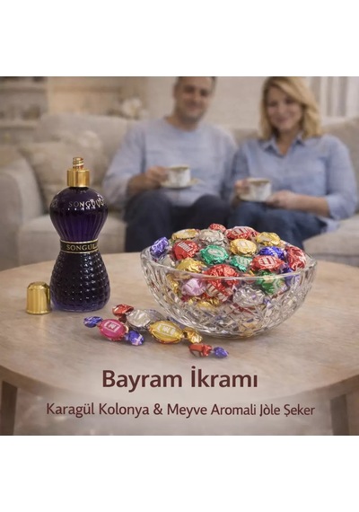 Songül Karagül Kolonyası 200 ML + Şölen Bayram Şekeri Paketi