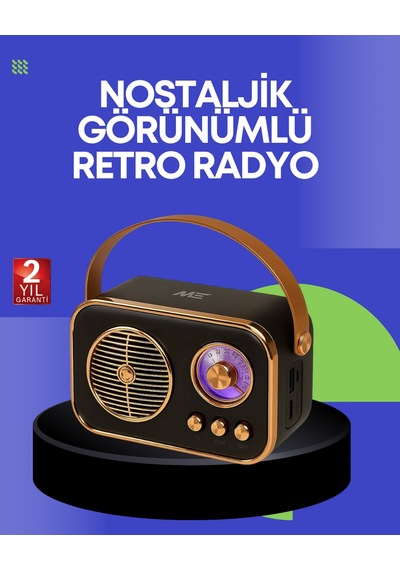 Kla - 823 - Retro Radyo Bluetooth Destekli, Fm Özellikli - Flzdgnkr - Şarjlı Hoparlör