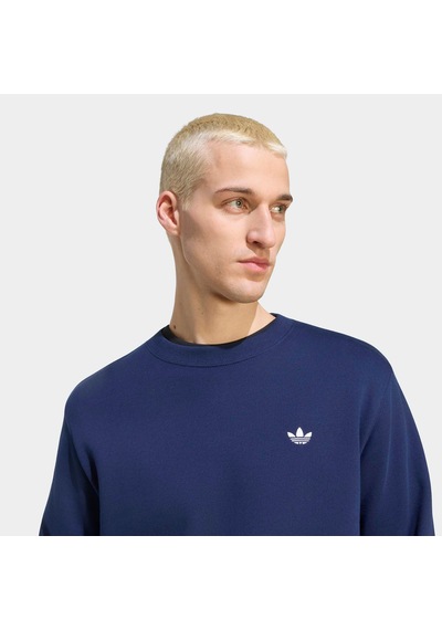 Adidas Trefoil Essentials Crew French Terry Erkek Mavi Sweatshirt Kt2452 545591