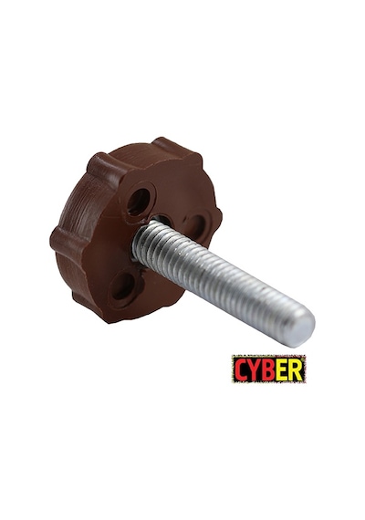 M6X30 Civatalı Çap 22X7 Mm Ayak - Sıkma Kolu Kahverengi