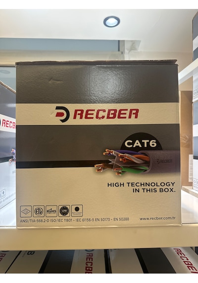Reçber Cat 6 Sl 400 U23 Pe 4 2 2 23 Awg 305 M. Siyah Dış Ortam