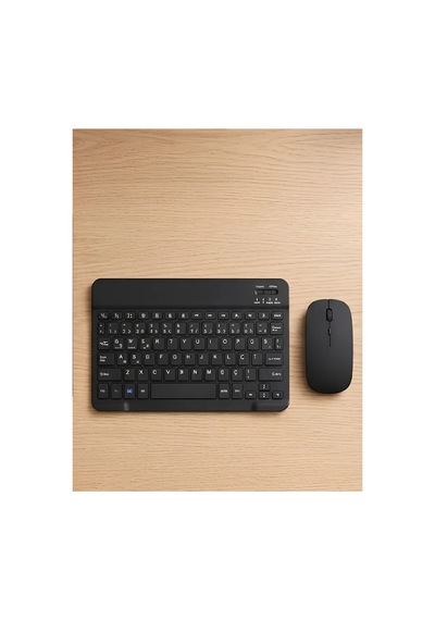 Sessiz Tuşlu Kablosuz Klavye Mouse Seti Çoklu Cihaz Uyumlu Standart