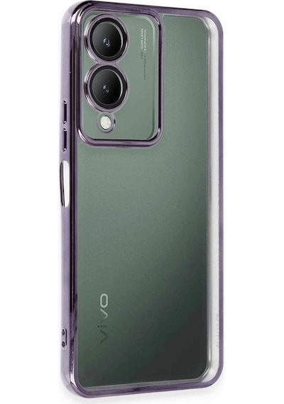 Mey İthalat Vivo Y17s Kılıf Lensli Silikon - Mor