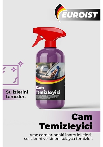 Tr Oto Cam Temizleyici Yağ, Toz Ve Su Lekelerine Karşı Etkili Sprey 500 Ml - 1 Adet