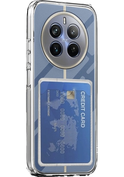 Newface Realme 12 Pro Kılıf Kart Şeffaf Silikon - Şeffaf Şeffaf