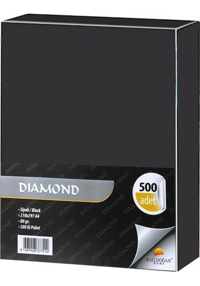 Asildoğan Dıamond A4 80 Gr. Siyah Fotokopi Kağıdı 500'lü