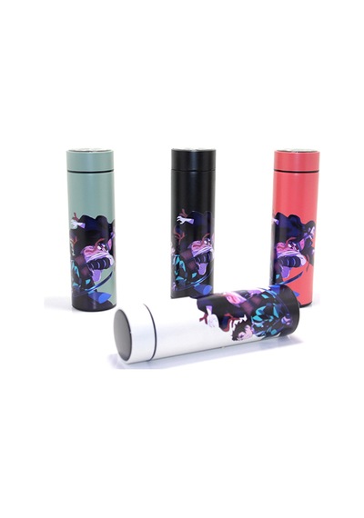 5 Adet Termos Anime Baskılı Dijital Göstergeli 500 Ml Paslanmaz Çelik Seyahat Termosu, Flask, Bottle