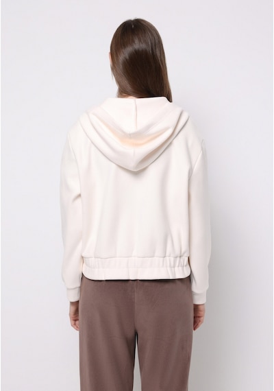 Colin's Colins Regular Fit Kapüşonlu Düz Kadın Beyaz Sweatshirt Cl1076075 Q1.v1 Ofw Beyaz