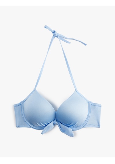 Koton Fiyonk Detaylı Push-up Bikini Üstü Mavi 6sak10018mm