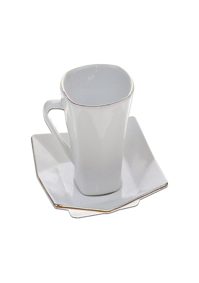 Lemoges Nescafe Fincan Takımı 12 Parça Kare Brilliant Porselen Kod.550 5137