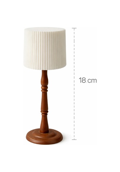 Mini Lambader Pilli Led Mumlu Sunumluk / Dekoratif Ambiyans Gece Lambası Beyaz