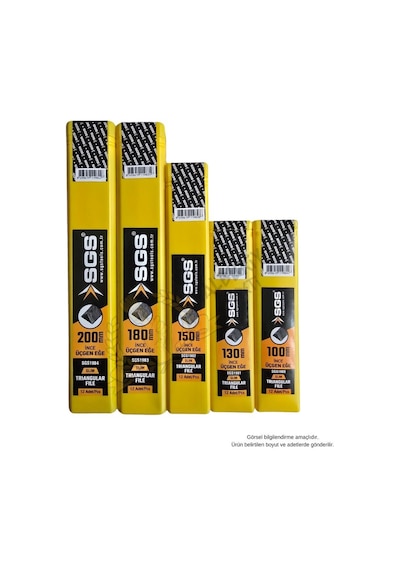 Sgs Üçgen Eğe Seti İnce Dişli - 100-130-150-180-200 Mm. - 5 Parça