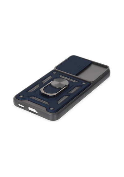 Samsung Galaxy S24 Kılıf Pars Lens Yüzüklü Silikon - Lacivert