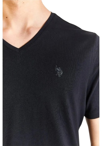U.S. Polo Assn. Erkek V Yaka T-shirt SIYAH