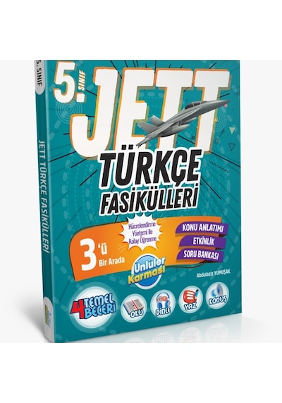 Ünlüler Karması 5. Sınıf Jett Türkçe Fasikülleri 3ü 1 Arada