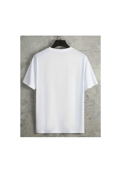 Panda Baskı Tekstil Neon Kurt Baskılı Özel Tasarım Oversize Tshirt Beyaz