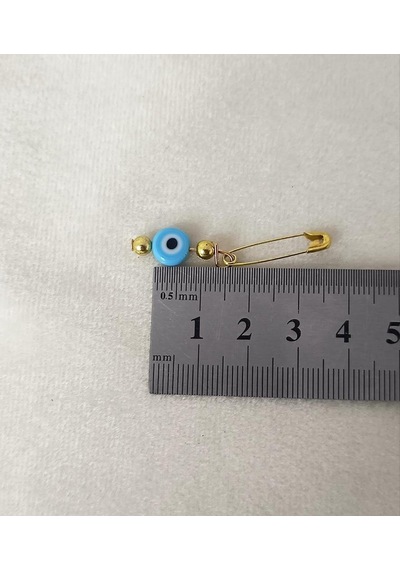 20 Adet 0.8 Mm Yassı Maşallahlık İğneli Cam Karışık Renkli Nazar Boncuğu