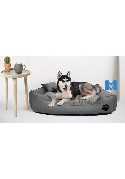 Mavi Vitrin Mukavemetli Battal Boy Köpek Yatağı Kemik ve Yastıklı 110 x 90 CM