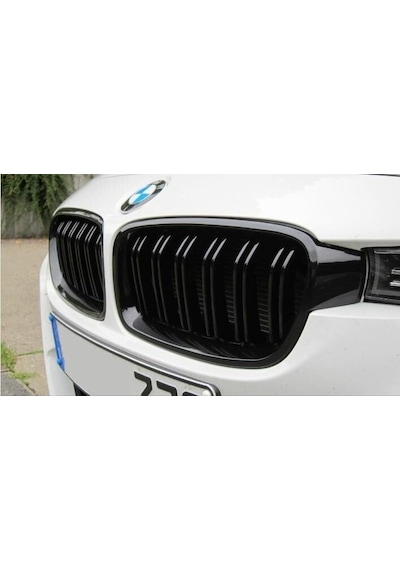 Bmw F30 Çift Çizgi Ön Panjur Izgara 2012-2018 Arası Parlak Siyah