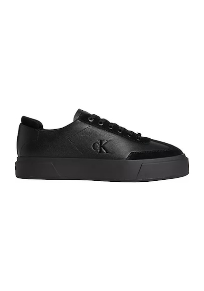 Calvin Klein Erkek Deri Bağlamalı Rahat Taban Ck Yazı Detay Siyah Sneaker-14719