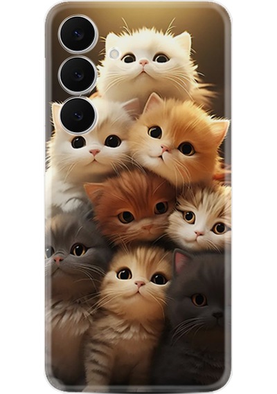 Samsung Galaxy Uyumlu S25 Fe Kılıf Boutique Baskılı Resimli Kedicikler Pcode -027