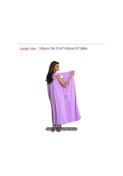 Guangzhou 1 Adet Yumuşak Ve Emici Ananas Baskılı Bornoz Mikrofiber Large L Mor