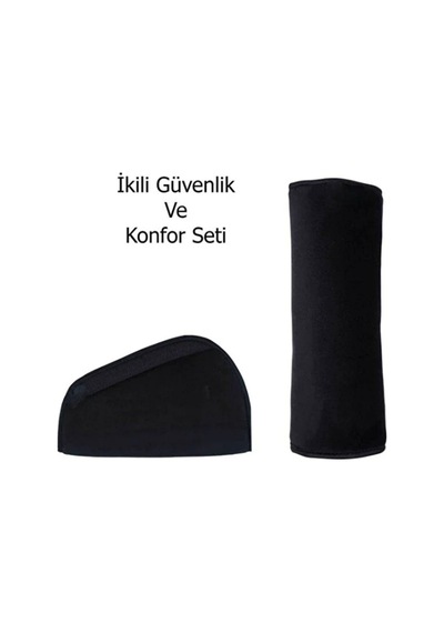 Oto Emniyet Kemeri Yastığı Küçültme Seti Baş Boyun Yastığı Kemer Daraltıcı 2li Set