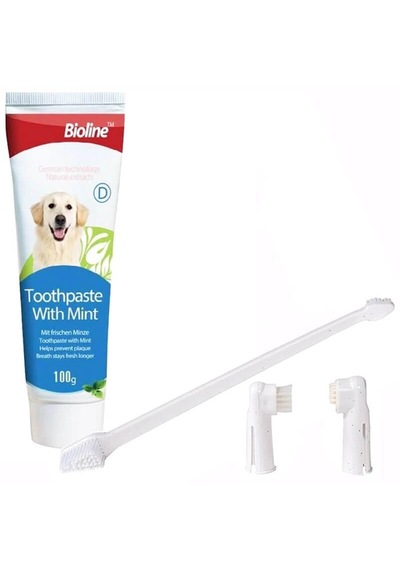 Bioline Nane Aromalı 100 Gr Köpek Ağız Bakım Seti