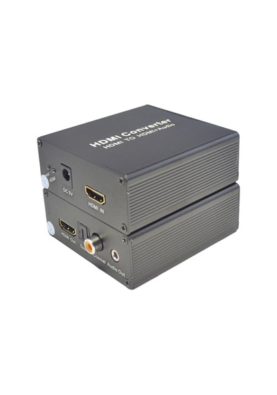 Beek HDMI <-> HDMI + Ses Sinyal Çeviricisi,  1 x HDMI giriş, 1 x HDMI çıkış + Toslink ses çıkışı (SPDIF yuva) + Coax ses çıkışı (Cinch yuva) + A