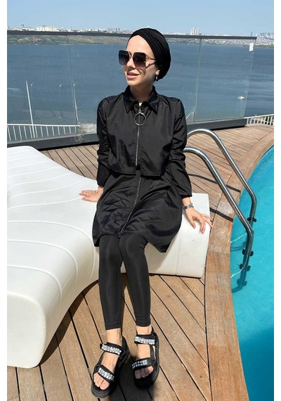 Kahijab Sea Tesettür Mayo - Siyah - S Siyah
