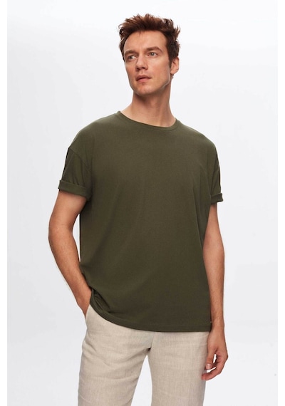 D's Damat Ds Damat Comfort Haki %100 Pamuk T-shirt 6HC14ORT02006 Haki