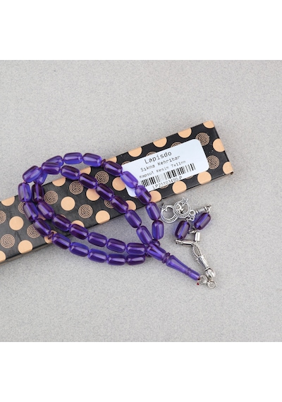Sıkma Kehribar Kapsül Kesim Alpaka Püsküllü 7x11mm Tesbih 81065916