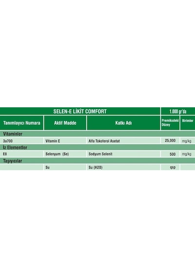 Vetasupra Selene E Vitamini Takviyeli Hayvan Yem Katkı - 1 Kg