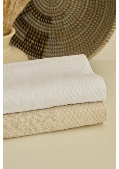 Kaşmir Home Pery 6 Parça Aile Banyo Seti Offwhite-bej Bej