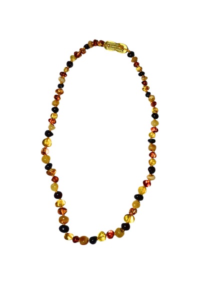 Kehribar Kolye Doğaltaş Çocuk 34cm Turuncu Amber