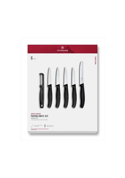 Victorinox 6.7113.61g Swiss Classic 6 Parça Soyma Bıçağı Ve Soyacak Seti Siyah