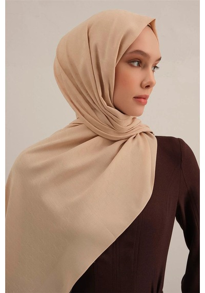 Armine Link Desen Bambu Cotton Şal 2 Latte