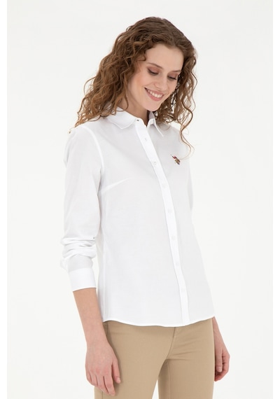 U.s. Polo Assn. Kadın Beyaz Gömlek Basic 50283987-vr013 Beyaz