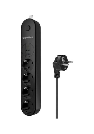 Showmax Serisi Sh-2546 4lü 2m 10a 2500w 2xusb 1xtype-c Termal Akım Korumalı Priz 1